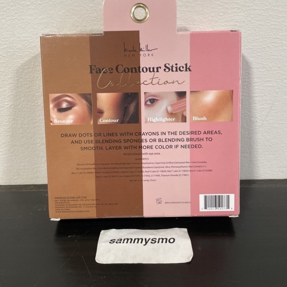 Nicole Miller Face Contour Stick Collection, Natural Glow Kit blush, bronzer - Picture 2 of 4